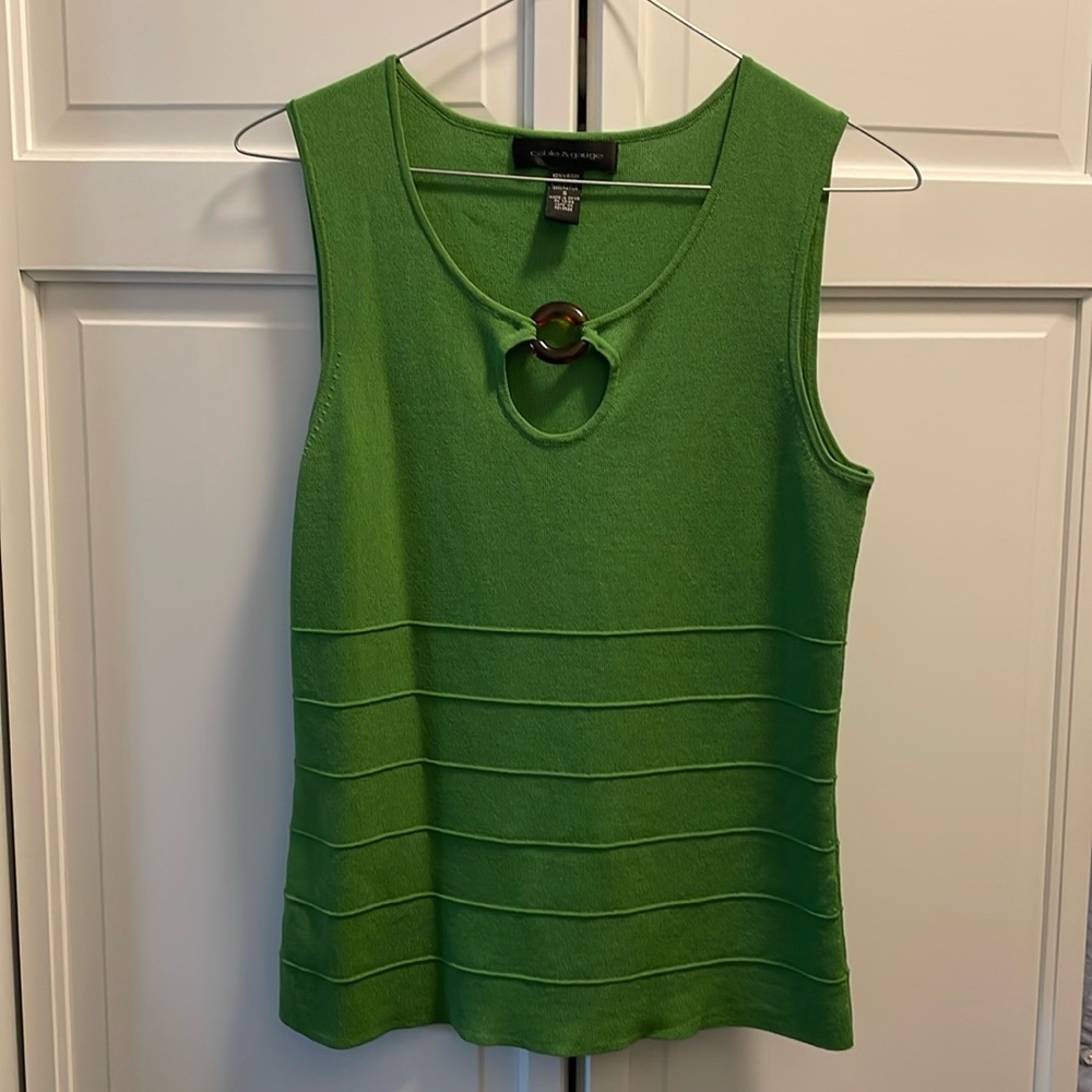 Cable & Gauge Vintage Green Tank Top